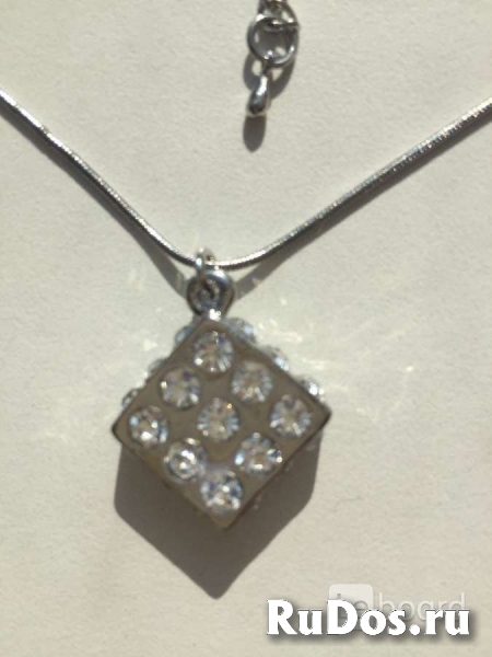 Колье бижутерия стразы сваровски swarovski украшение кристалл кам изображение 4