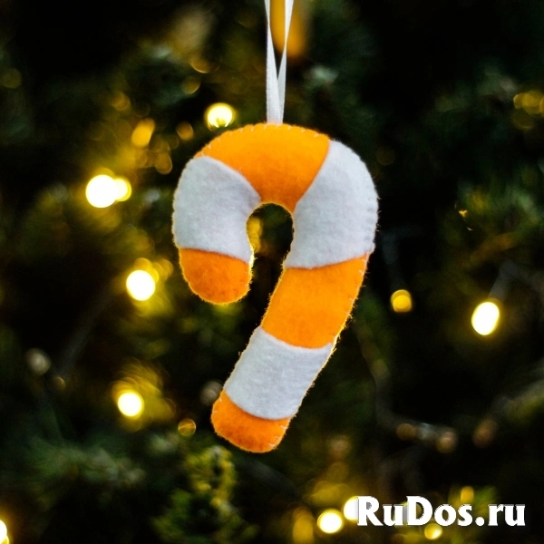 Новогодние игрушки оранжевые изображение 3