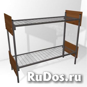 кровати двухъярусные, железные кровати изображение 5