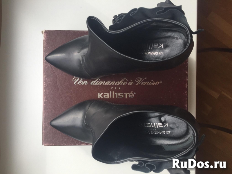 Ботильоны kalise италия 39 размер черные кожа женские кожаные в изображение 4