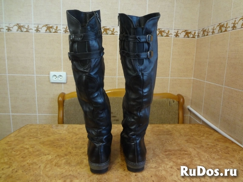 Сапоги зимние кожаные женские изображение 3