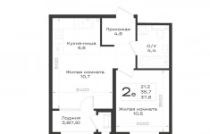 Продам 2 комнатную квартиру 37.6 м2 в объявлении 10 фото Продам 2 комнатную квартиру 37.6 м2 картинка из объявления