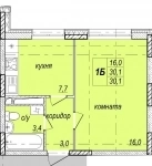 Продается однокомнатная квартира в объявлении 1 фото Продается однокомнатная квартира картинка из объявления