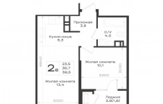 Продам 2 комнатную квартиру 38.5 м2 картинка из объявления