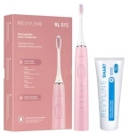 Звуковая зубная щетка с 5 режимами Revyline RL015 Pink и паста картинка из объявления