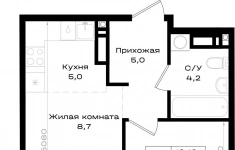 Продам 2 комнатную квартиру 35.1 м2 в объявлении 3 фото Продам 2 комнатную квартиру 35.1 м2 картинка из объявления