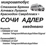 Стаханов - Луганск - Краснодон - Сочи.Пассажирские перевозки. картинка из объявления